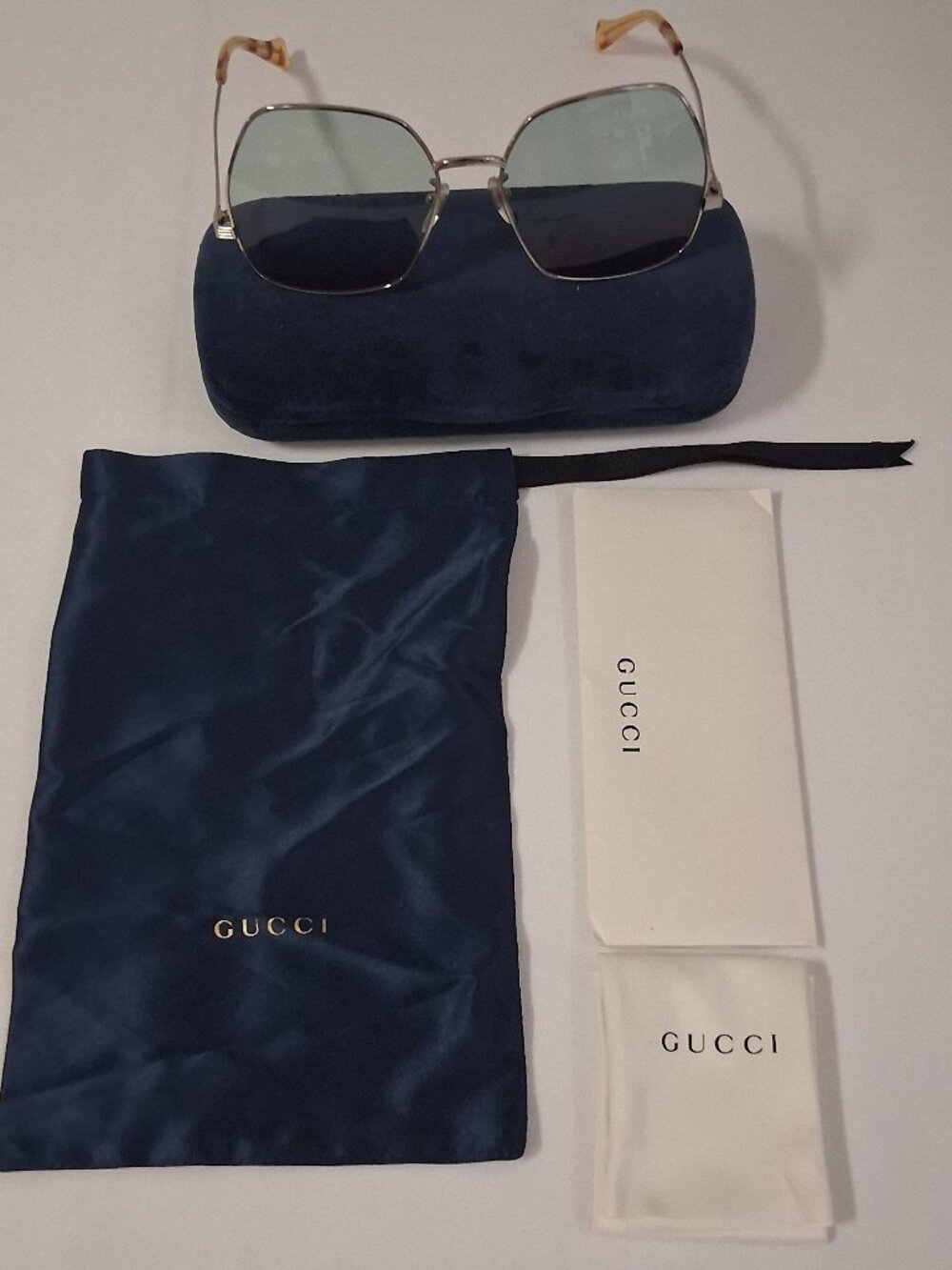 Gucci GG0972S 004 Blue Gradient Irregular Ladies Sunglasses – 60 mm | NWOT